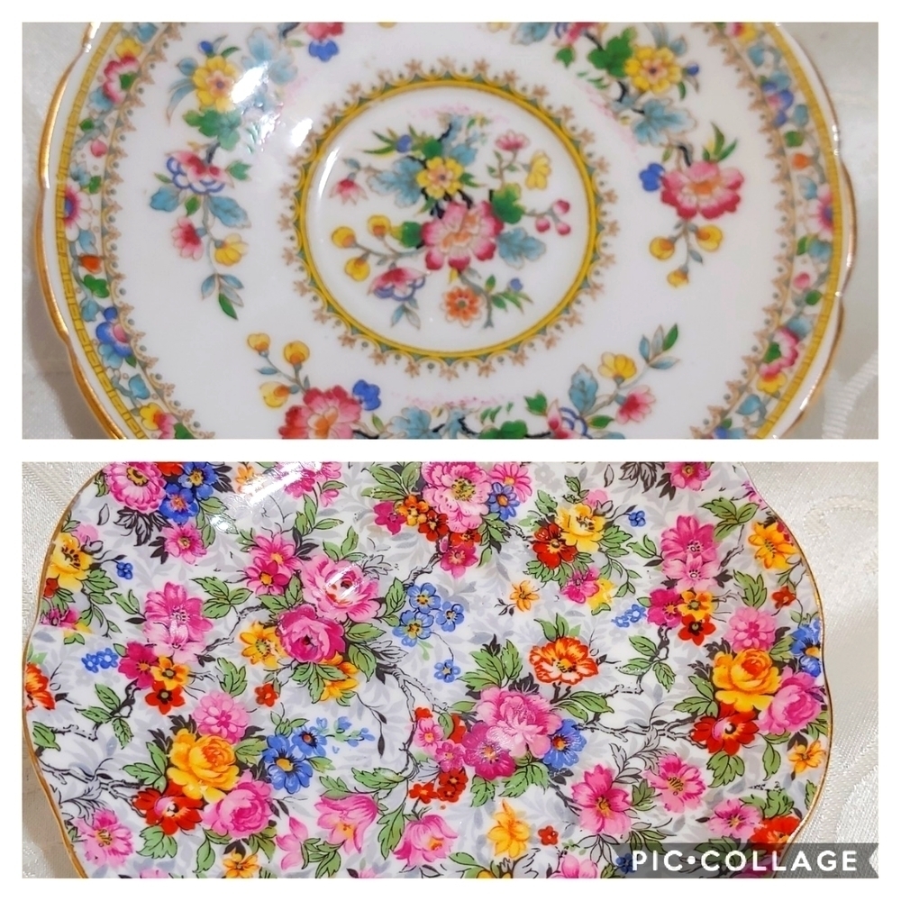 Lot Of 2 Saucers, Royal Albert And E.B Foley Bone China